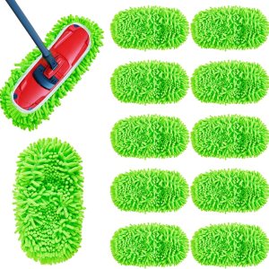12 almohadillas reutilizables para fregona compatibles con Swiffer Sweeper Mop, almohadillas de microfibra reutilizables, cabezal de trapeador de 12 almohadillas reutilizables para fregona compatibles con Swiffer Sweeper Mop, almohadillas de microfibra reutilizables, cabezal de trapeador de