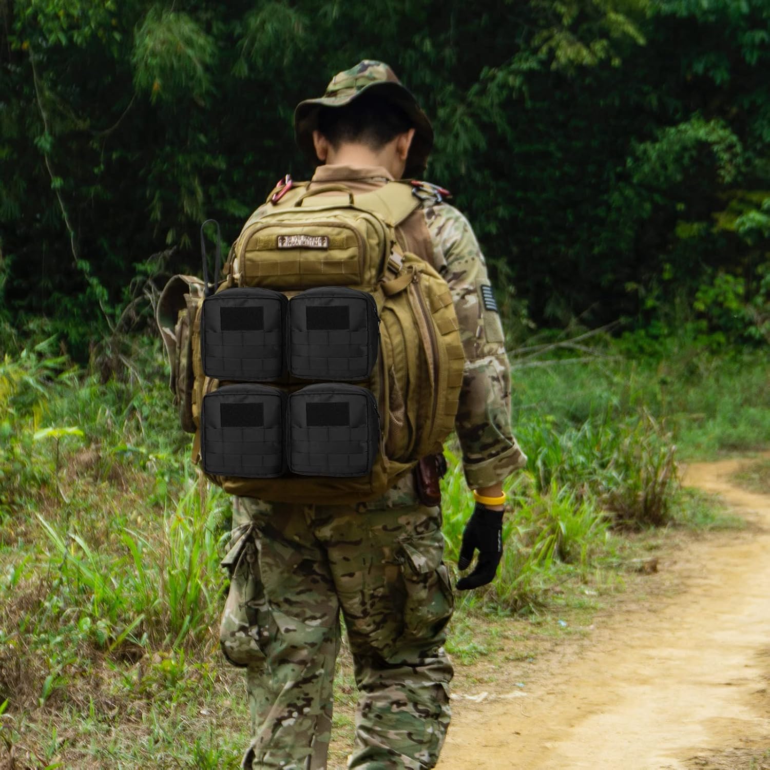Xxerciz Molle Pouch Estuche de transporte de viaje para caminantes Razor Slim Electronic Muff EDC bolsa táctica con accesorios Molle