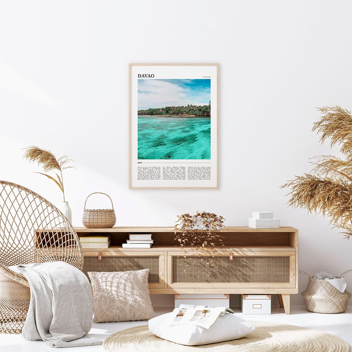 Póster de viaje de Davao, arte de pared de Davao, impresión de póster de Davao, foto de Davao, decoración de Davao, Filipinas