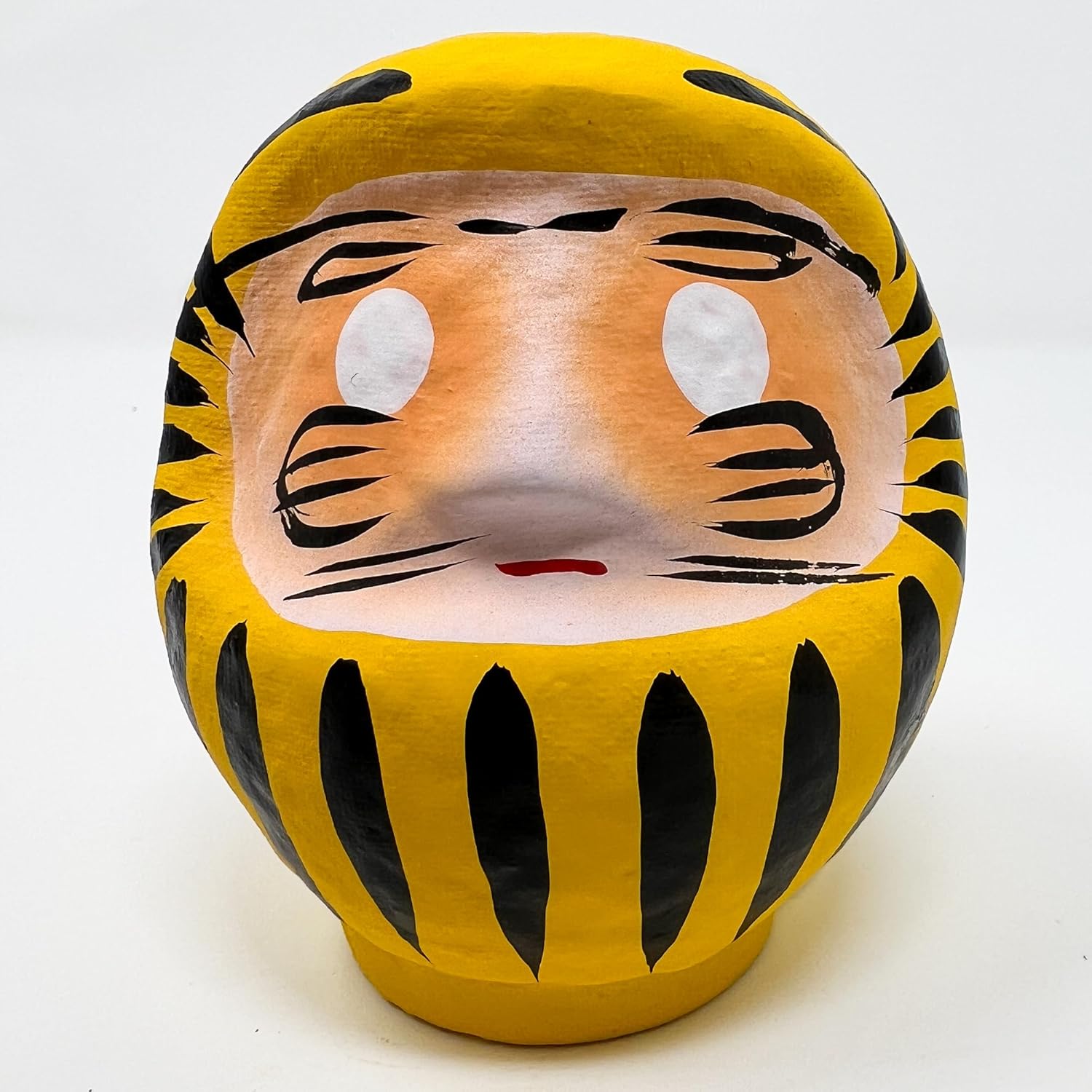 Muñeca Daruma fabricada en Japón, soporte y calidez (amarillo, pequeño, 3.5 pulgadas)