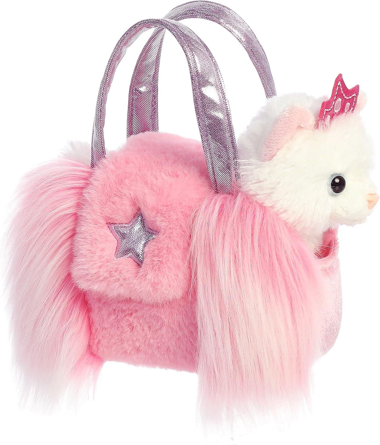 Aurora Fashion Fancy Pals Princess Kitty Designer – Animal de peluche – Compañeros sobre la marcha – Accesorios elegantes – Multicolor 7 pulgadas