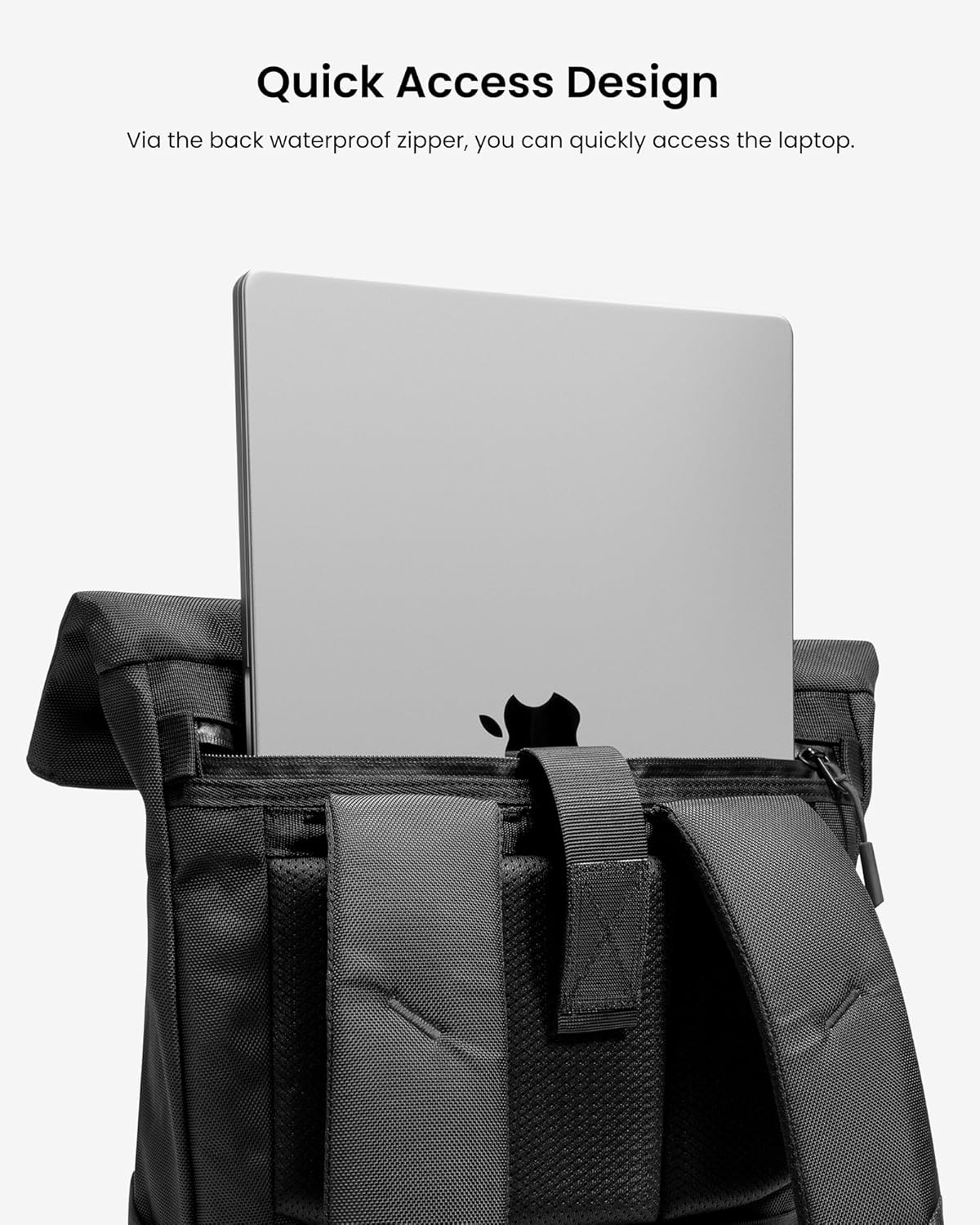 tomtoc Mochila enrollable para laptop, ligera, resistente al agua, expansible, informal, para MacBook de 13 a 16 pulgadas, mochila para viaje a la