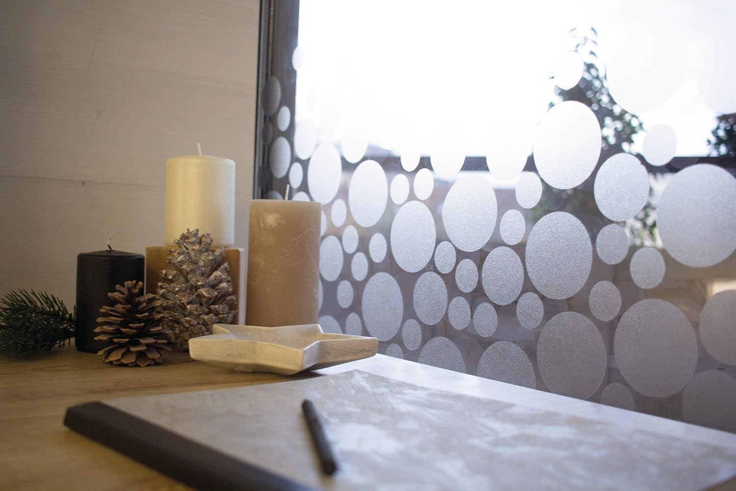 d-c-fix Película de privacidad para ventana, autoadhesiva, de dos vías, para día y noche, cubierta de vinilo decorativa para baño, oficina, hogar y