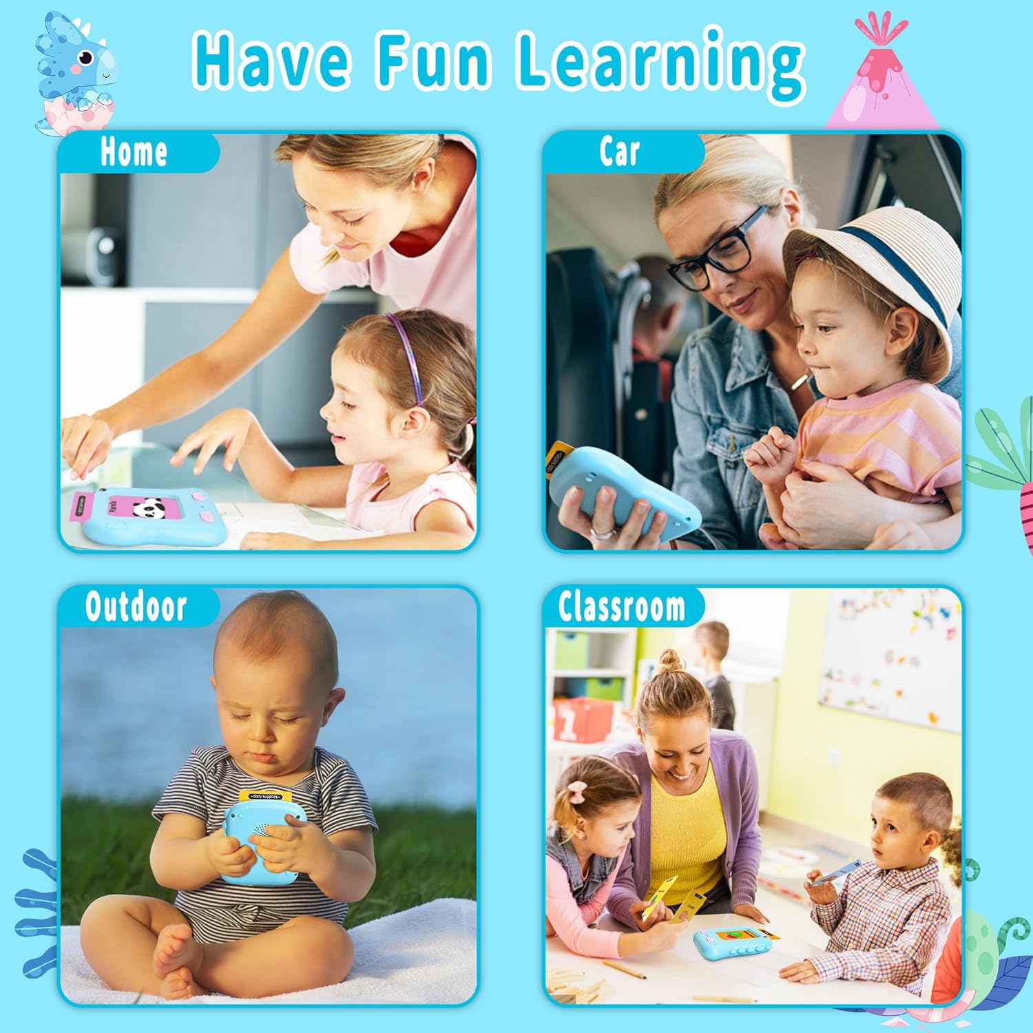 Tarjetas flash parlantes para niños pequeños con 234 palabras visuales, juguetes para niños y niñas de 2, 3, 4, 5 años, tarjetas flash parlantes,