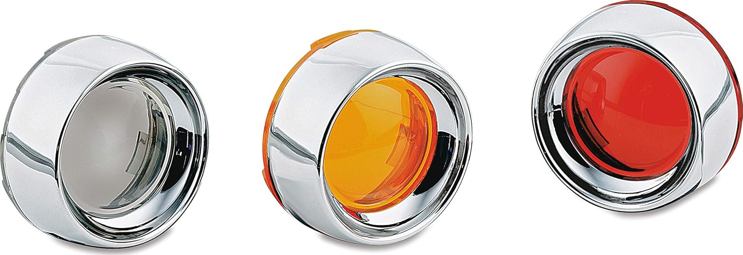 Kuryakyn 2108 Accesorio de iluminación de motocicleta Bisel Deep Dish para motocicletas Harley-Davidson 2000-19 con señal de giro de balaluces