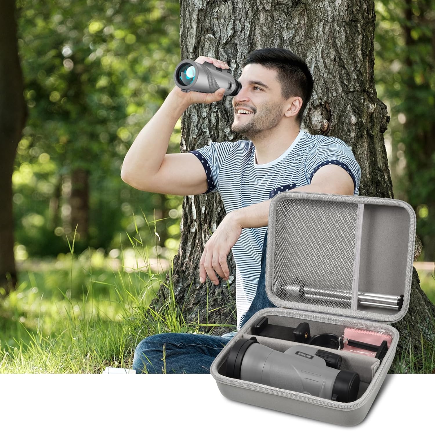 Funda para telescopio monocular compatible con Gosky de 12 x 55  para Eullsipara PhysioPhyx 80 x 100  para Pankoo 12 x 50  para Titan 12×55 de alta