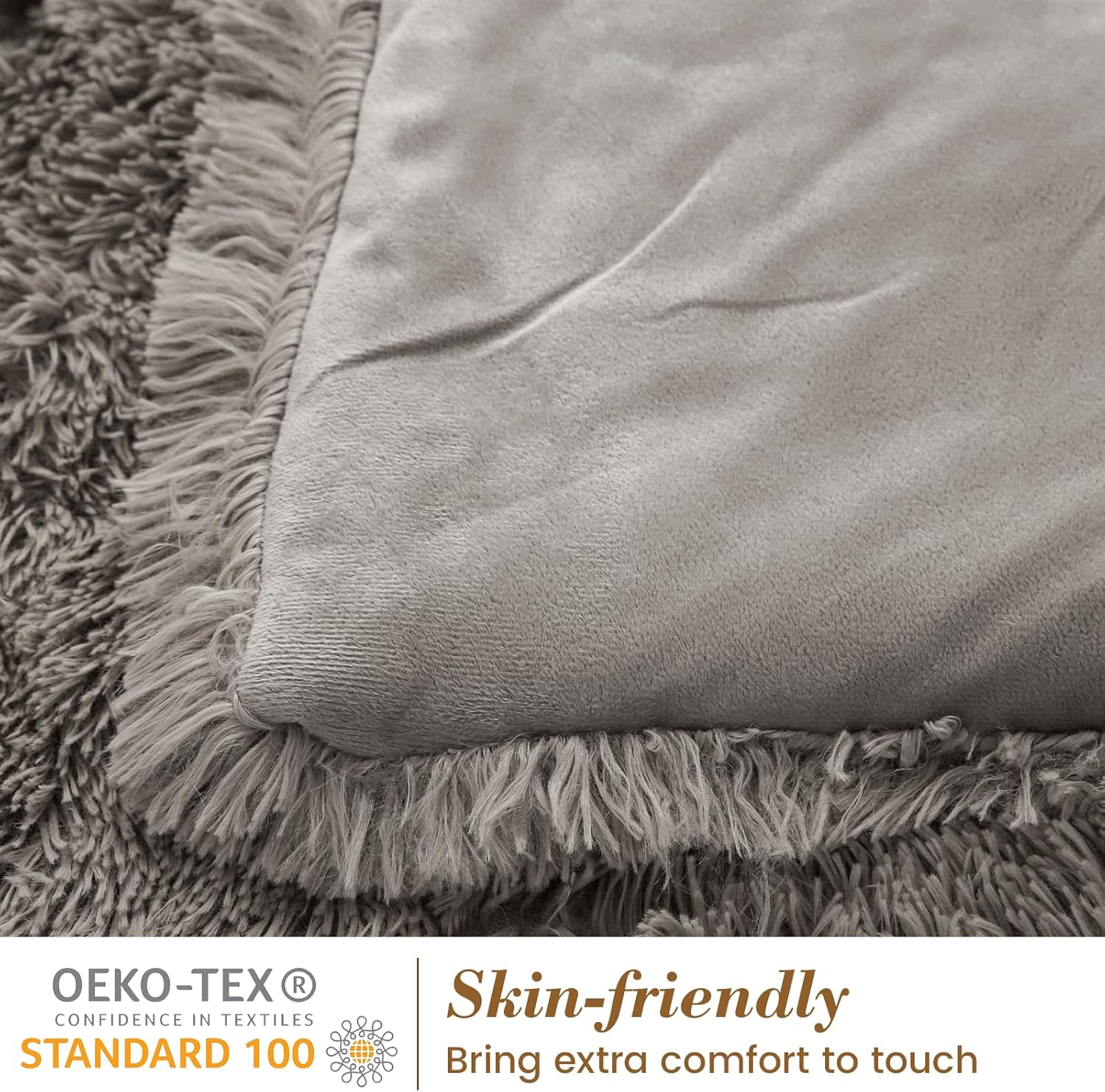 Juego de edredón peludo, tamaño Queen, juego de ropa de cama de pelo sintético esponjoso, juego de ropa de cama de 3 piezas (1 edredón peludo + 2