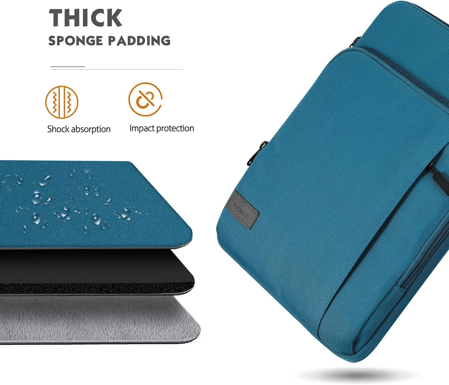 MoKo Funda de transporte para tablet de 9 a 11 pulgadas con bolsillos de almacenamiento para iPad Air 5 de 10.9 pulgadas 2022, iPad Pro 11 20212020,