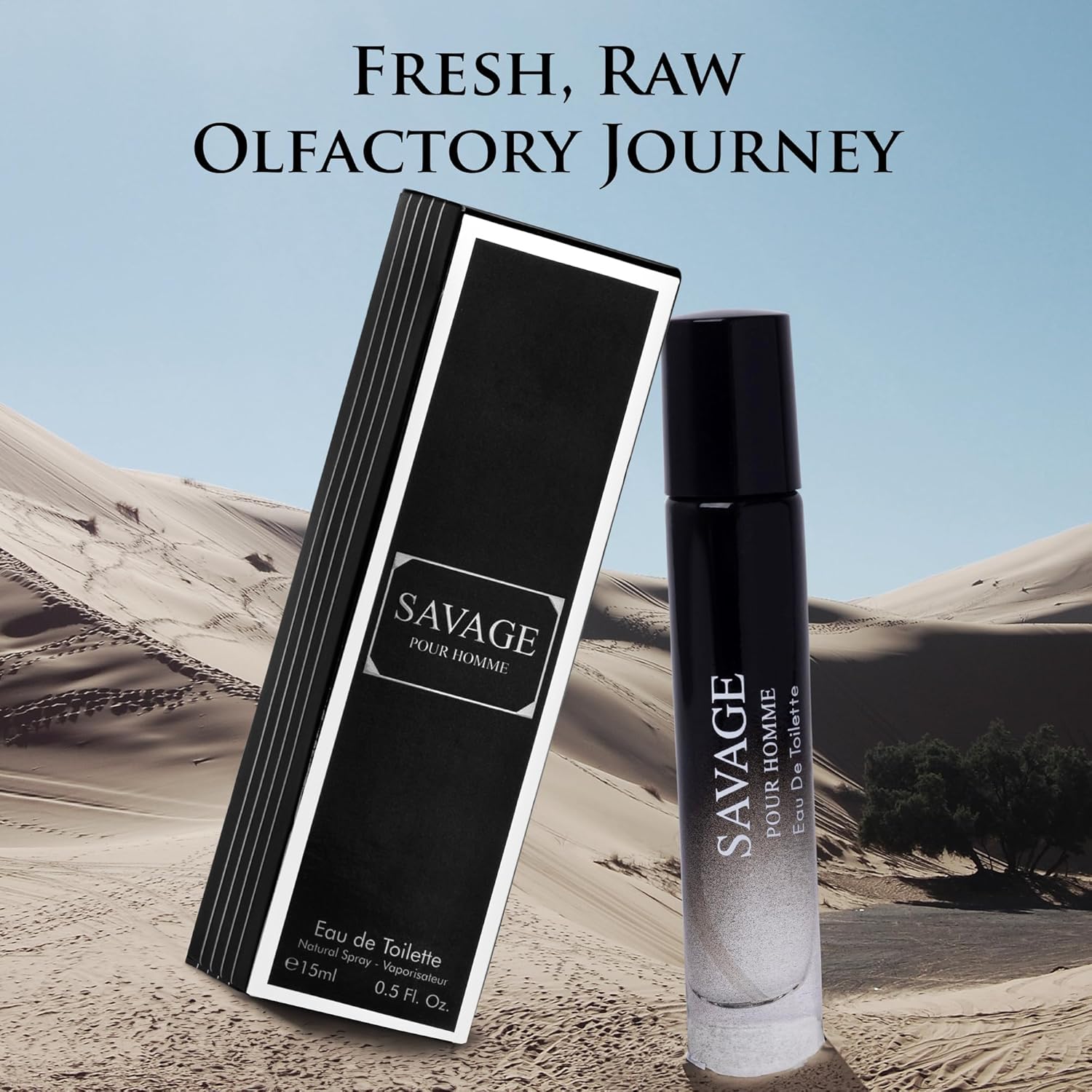 Savage for Men Edt Notas superiores de calabrian, bergamota y mezcla de pimienta, lavanda Ferrera y vetiver fragancia fresca y amaderada para uso