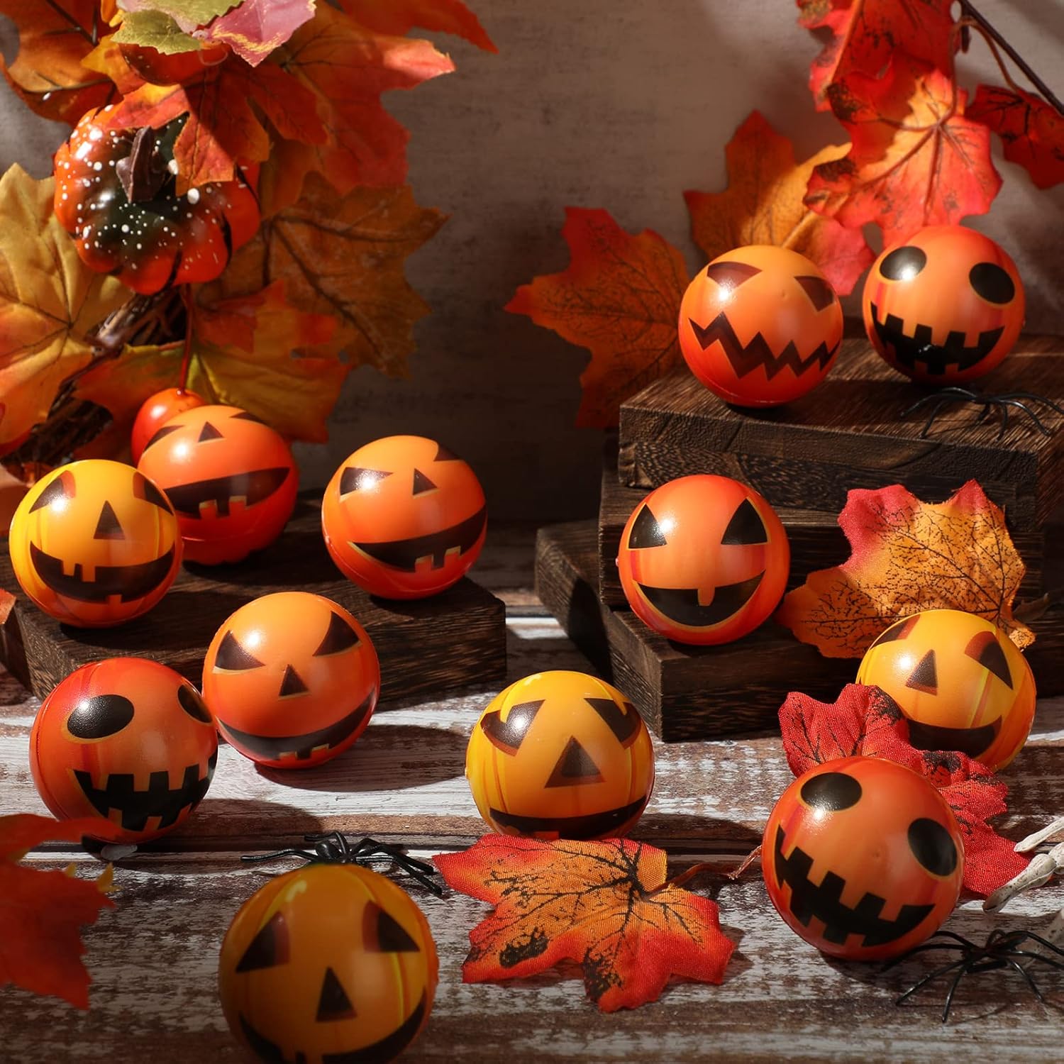 Bolas de calabaza de Halloween para aliviar el estrés, bolas suaves de poliuretano para apretar, recuerdos de fiesta para adolescentes, regalos de