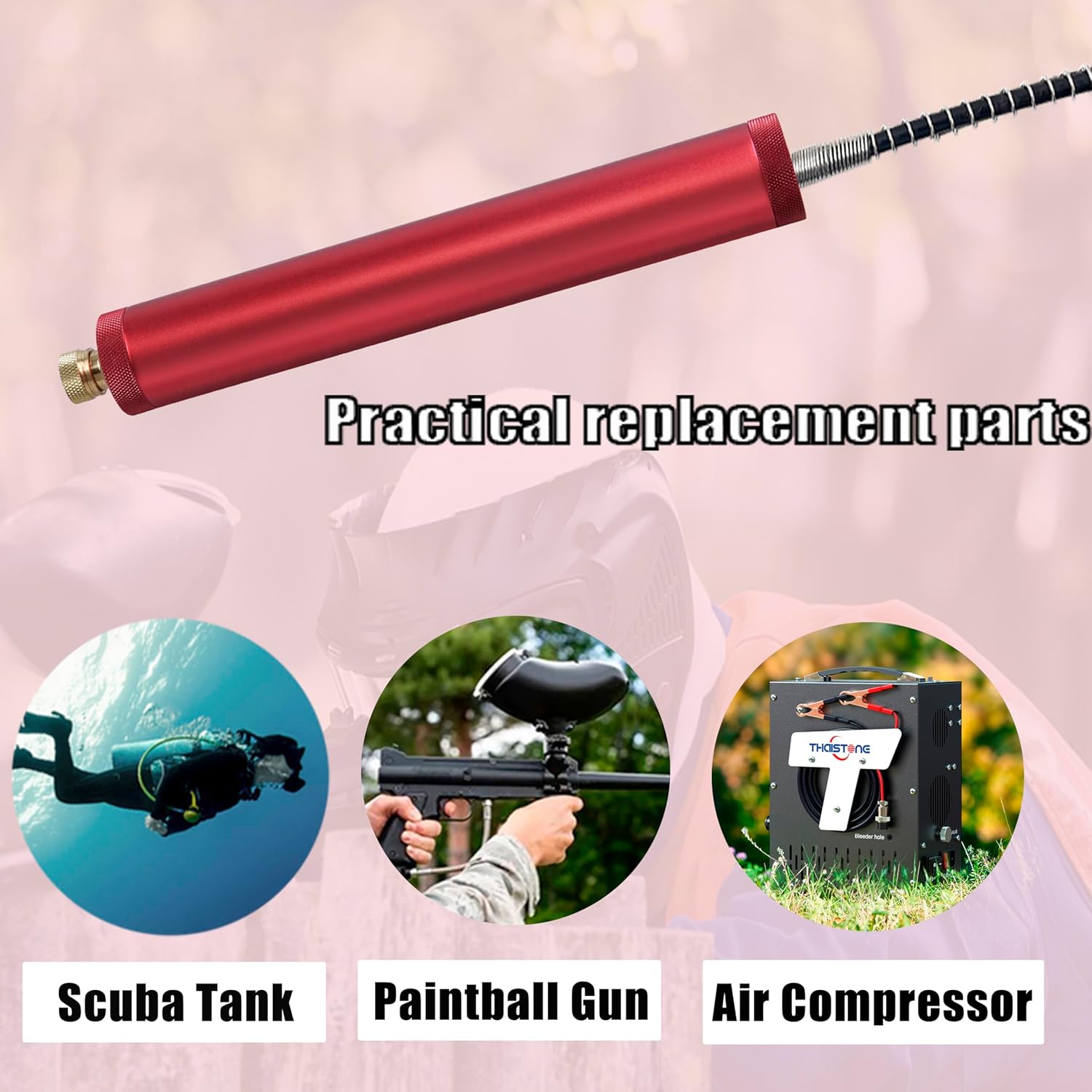 Filtro de aire de alta presión de 30 Mpa, separador de agua de aceite de compresor PCP de 4500 psi, con manguera flexible de resorte y conector