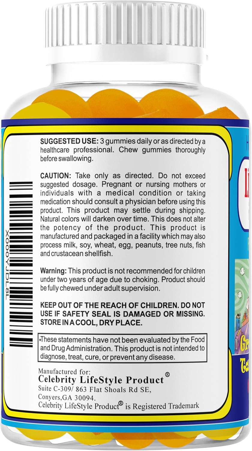 Little Wonders – Suplemento de refuerzo cerebral para niños, gomitas de concentración para adolescentes, concentración de apoyo, gomitas nootrópicas