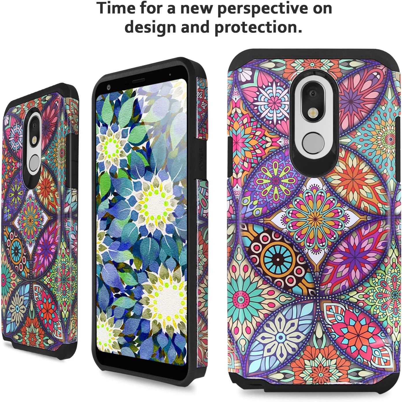 TJS Funda para teléfono compatible con LG Stylo 5LG Stylo 5 PlusLG Stylo 5VLG Stylo 5X de doble capa híbrida a prueba de golpes, protección contra