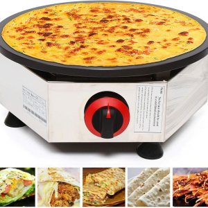 Máquina comercial para hacer crepas de gas, control de temperatura ajustable, mini máquina de panqueques de acero inoxidable, plancha de encimera de Máquina comercial para hacer crepas de gas, control de temperatura ajustable, mini máquina de panqueques de acero inoxidable, plancha de encimera de