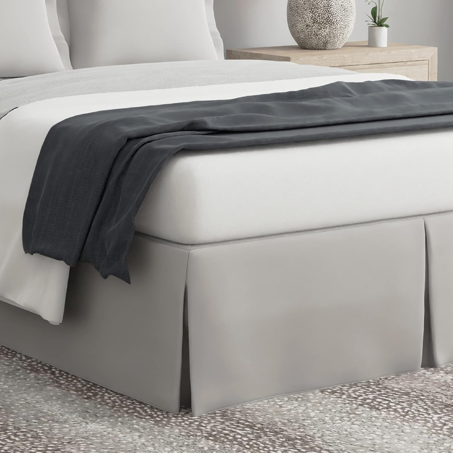 Bed Maker’s Never Lift Your Mattress – Falda de cama clásica de 14 pulgadas de longitud, caída plisada y estilo
