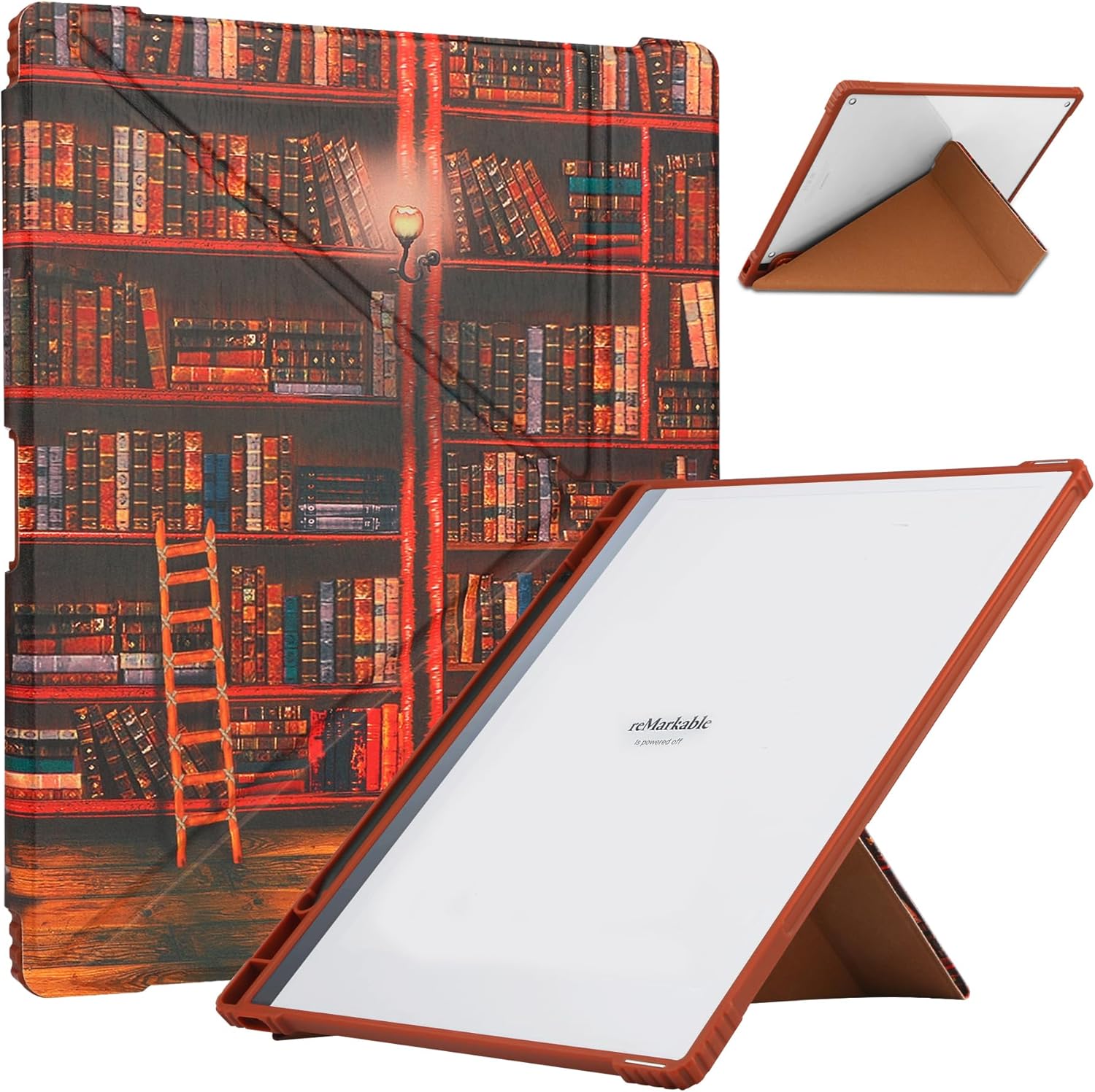 Notable 2 – Funda con soporte para bolígrafo, folios delgados y ligeros con soporte para bolígrafo integrado y carcasa trasera transparente a prueba