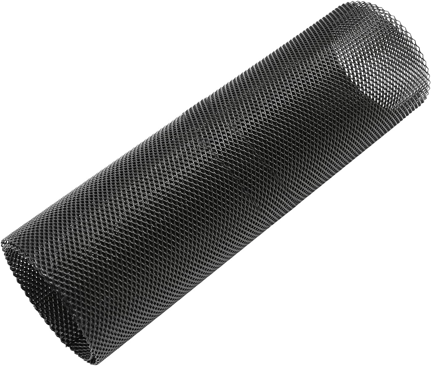 Rollo de malla universal de 40 x 13 pulgadas para automóvil, aleación de aluminio, para bricolaje, parachoques con agujero rómbico, color negro