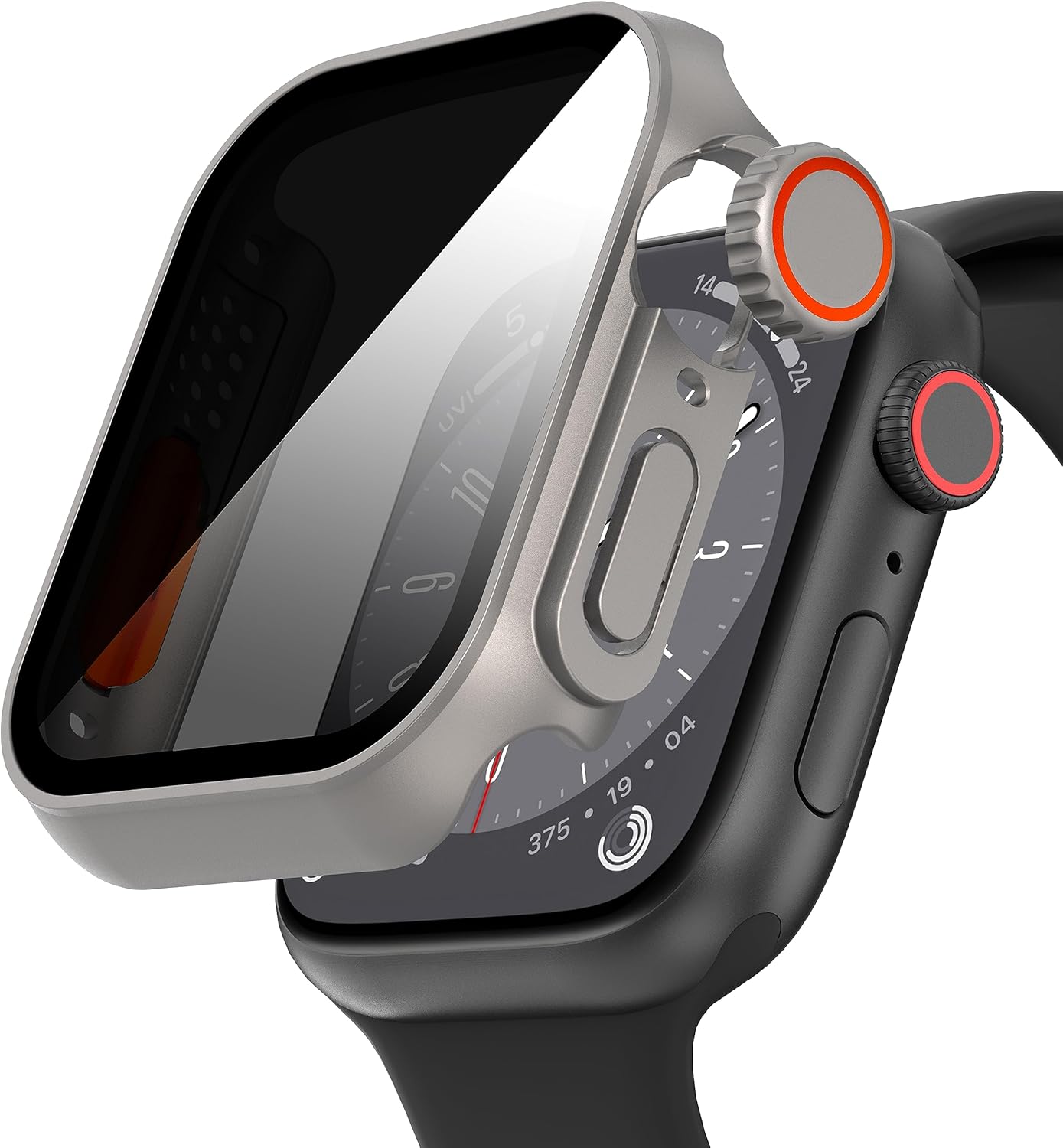 Suoman Funda protectora de pantalla de privacidad para Apple Watch Series 987 de 1.772 in, parece una funda ultraprotectora Funda protectora de