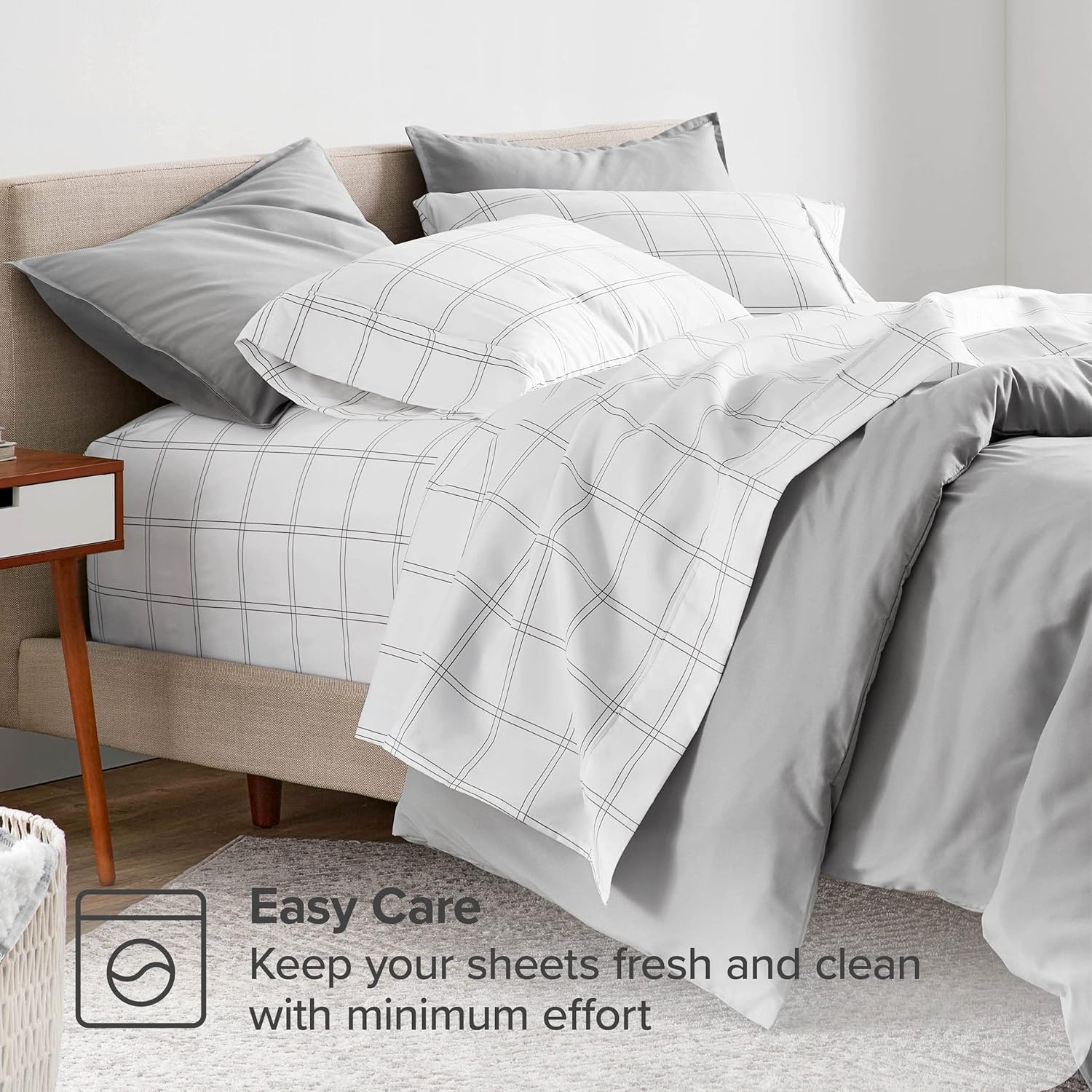 Bare Home – Juego de sábanas de 3 piezas, tamaño de dormitorio universitario, de microfibra ultrasuave de 1,800hilos, bolsillos profundos, ajuste