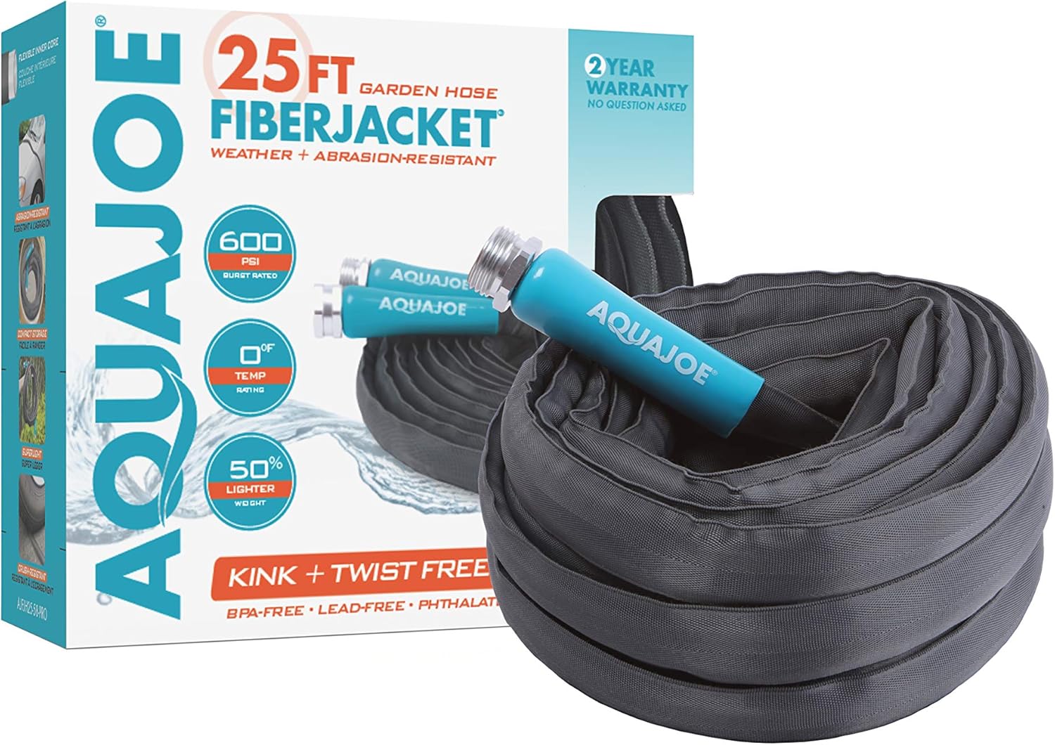 Aqua Joe AJFJH25-58-PRO FiberJacket, 25 pies x 58 pulgadas y concentrado en aerosol para control de insectos en el patio trasero, 32 onzas líquidas