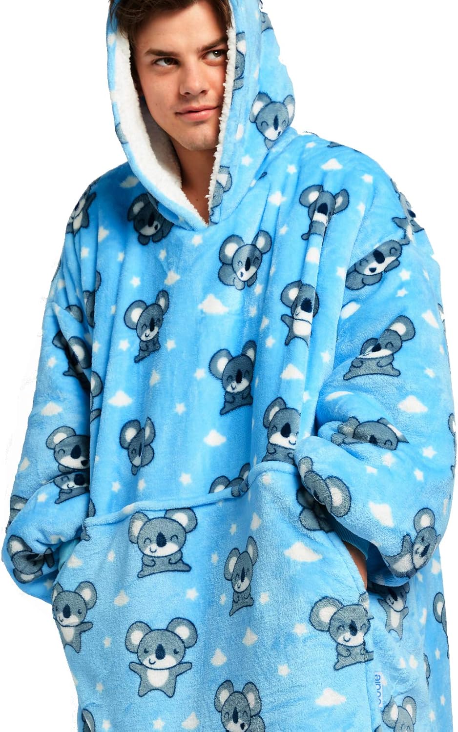 The Oodie – Sudadera extragrande con capucha para niños o adultos, muchos patrones y colores, mezcla entre sudadera y manta
