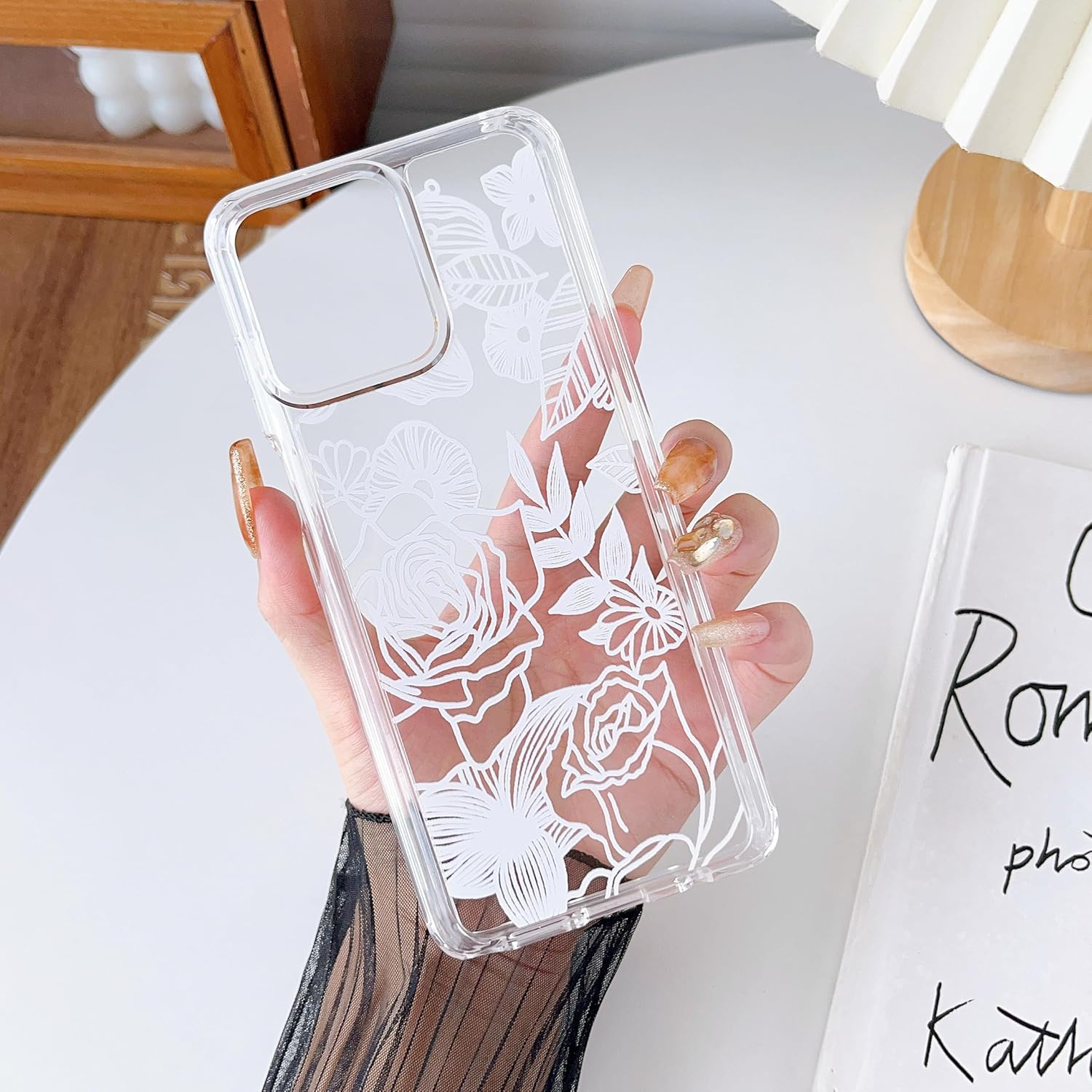 XIZYO Funda para Motorola Moto G Stylus 2023, bonita funda de teléfono con diseño floral de rosas estéticas para mujeres y niñas, patrón delgado,