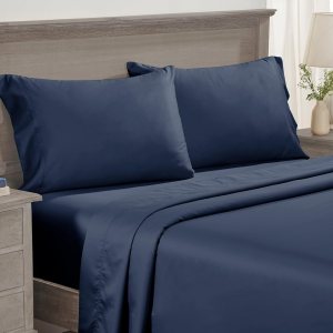 California Design Den Juego de sábanas de lujo de 4 piezas, 100% algodón, sábanas bajeras y encimeras de bolsillo profundo de 600 hilos, ropa de California Design Den Juego de sábanas de lujo de 4 piezas, 100% algodón, sábanas bajeras y encimeras de bolsillo profundo de 600 hilos, ropa de