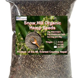 Semillas de cáñamo crudas orgánicas, 32 onzas, 0.35 onzas de proteína vegetal completa y 0.44 onzas de omegas por porción, veganas, sin gluten, sin Semillas de cáñamo crudas orgánicas, 32 onzas, 0.35 onzas de proteína vegetal completa y 0.44 onzas de omegas por porción, veganas, sin gluten, sin