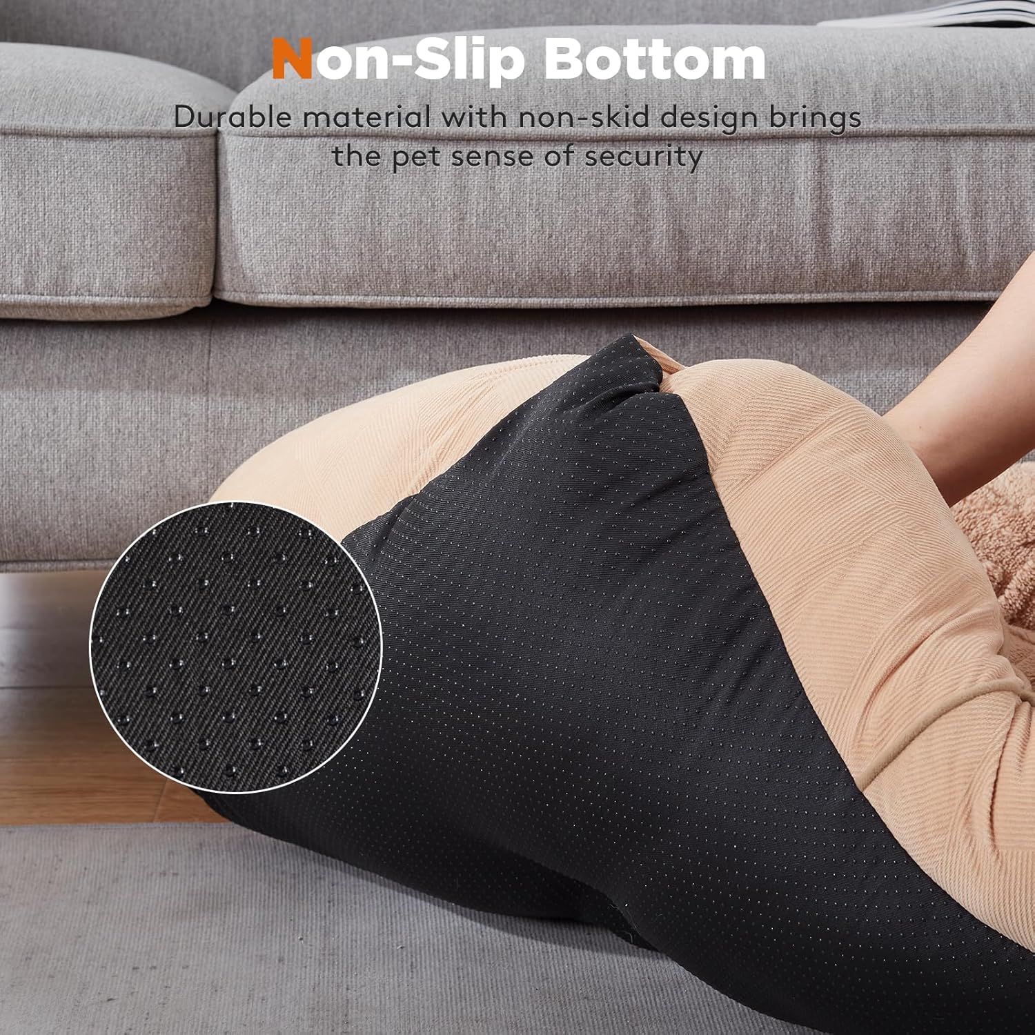 GASUR Cama rectangular para perros medianos y pequeños, lavable a máquina, sofá para dormir, parte inferior antideslizante, camas para gatos de
