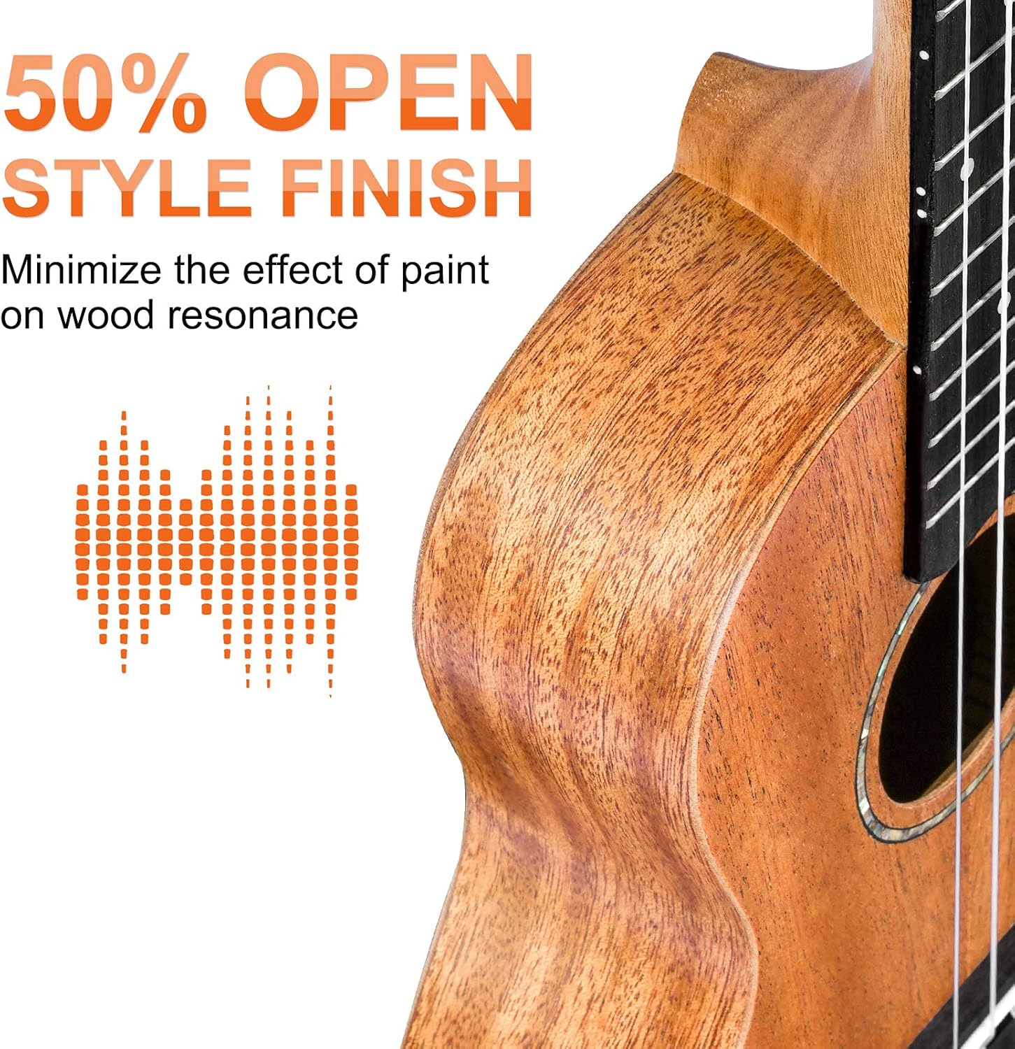 Vangoa Ukelele de concierto para principiantes, caoba de 23 pulgadas, ukelele para principiantes adultos con kit completo, ukelele hawaiano para