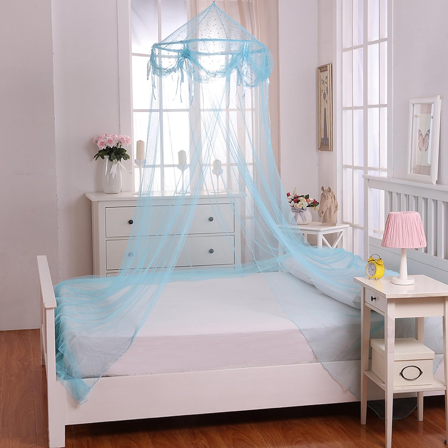 Cotton Loft Buttons and Bows – Toldo de cama plegable para niños, tamaño único, color azul