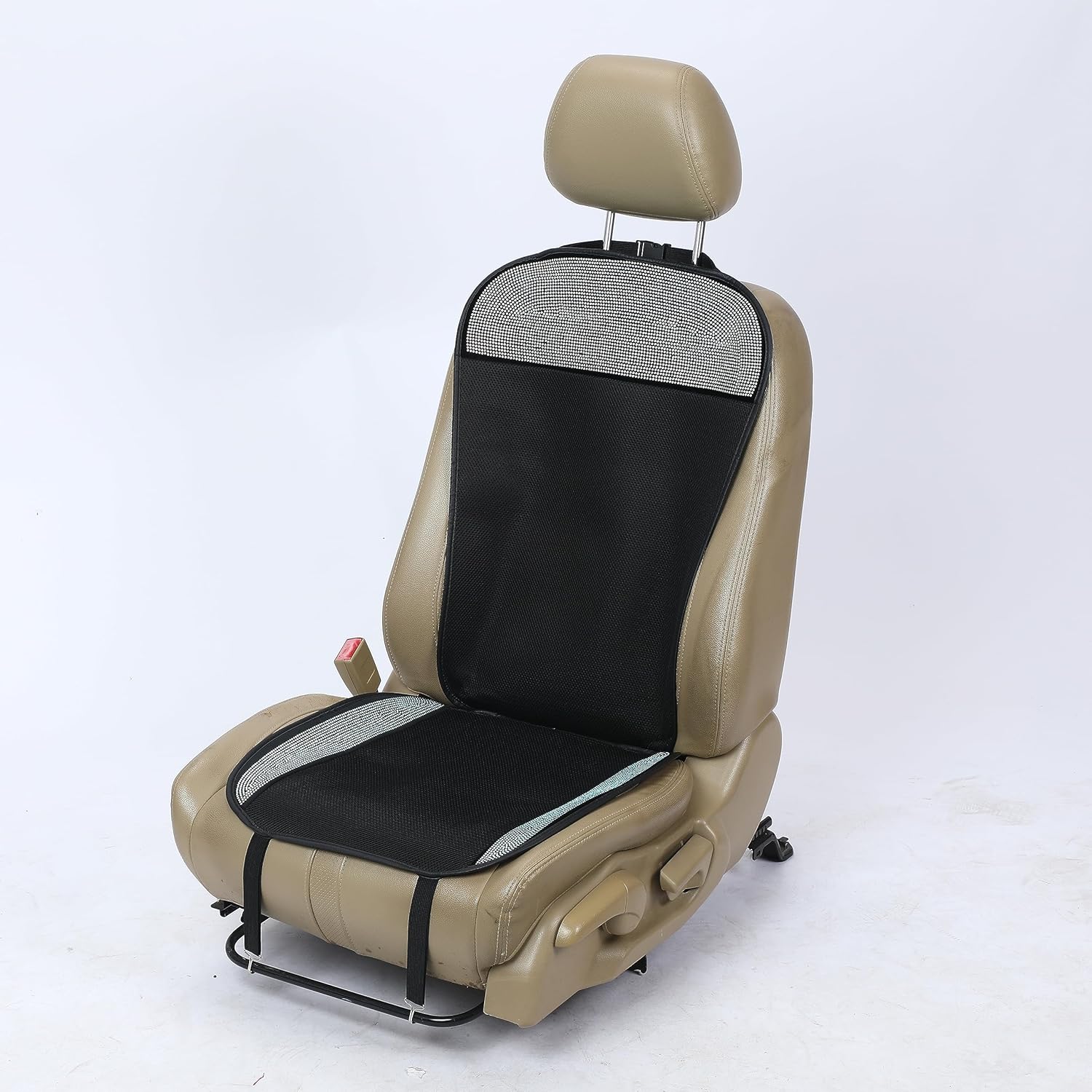 Juego completo de fundas de asiento de automóvil con diamantes de imitación para volante, cubierta con purpurina para consola central, accesorios de