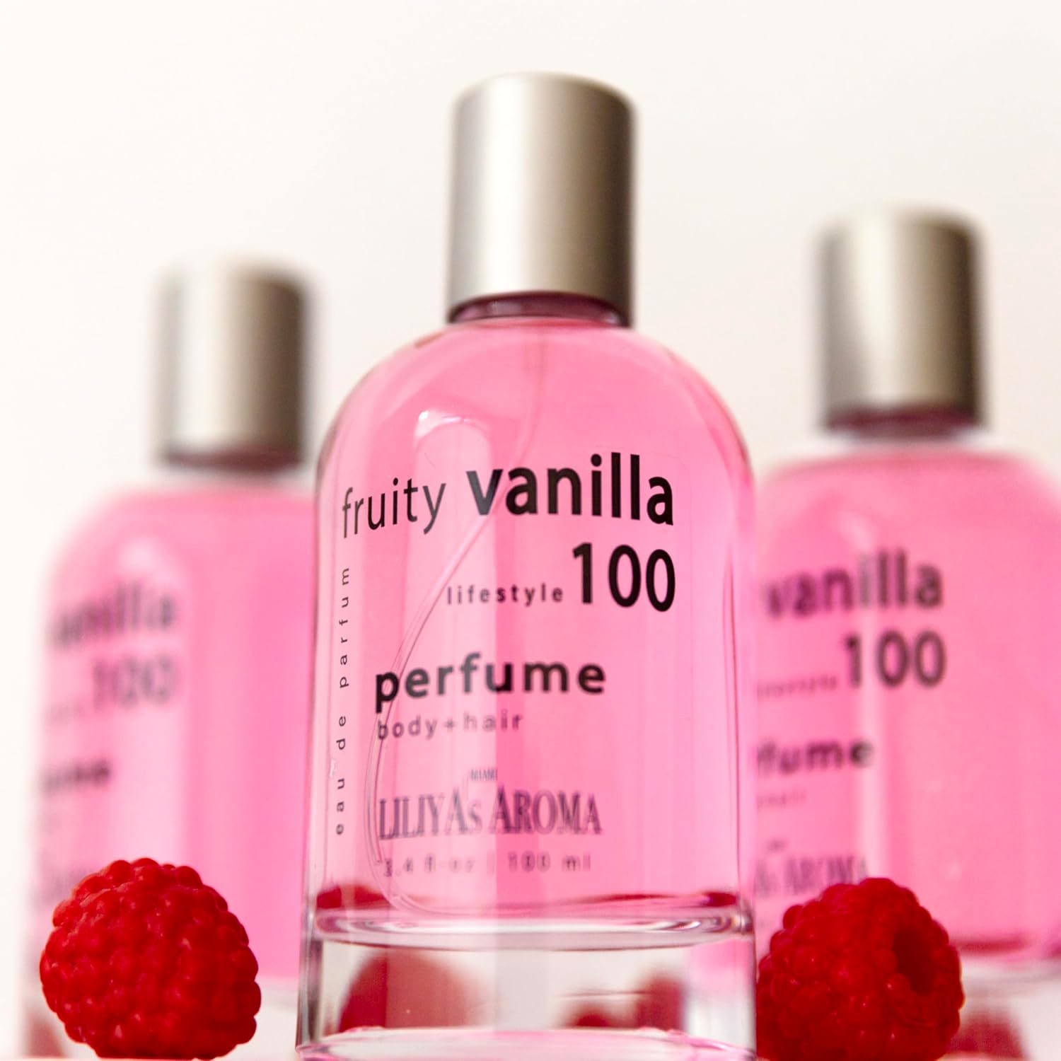 Liliya’s Aroma Fruity Vanilla 100 Eau de Parfum – Fragancia de larga duración, bayas, ylang-ylang y vainilla, perfume para mujer, 3.4 onzas líquidas