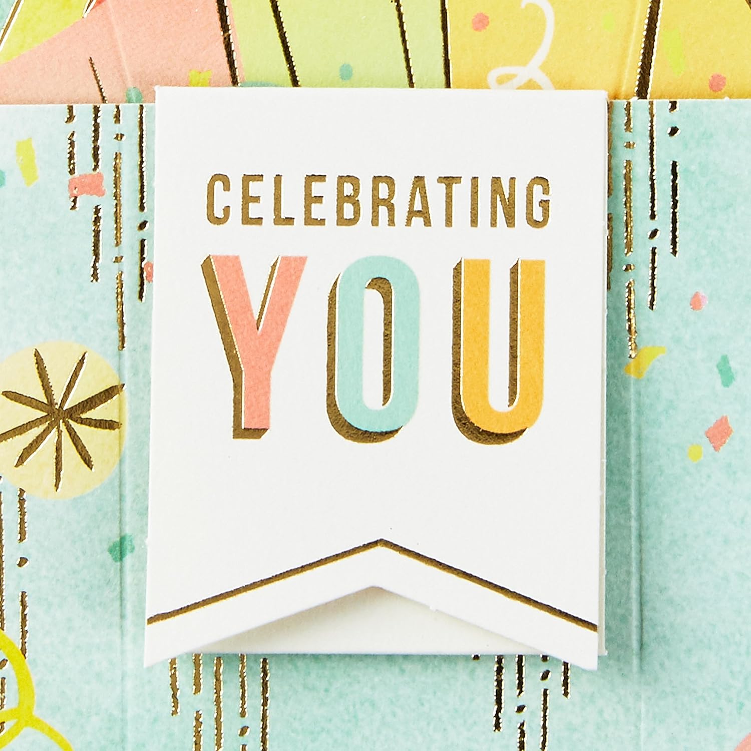 Hallmark Paper Wonder – Tarjeta desplegable de cumpleaños (ramo de globos de cupcakes)