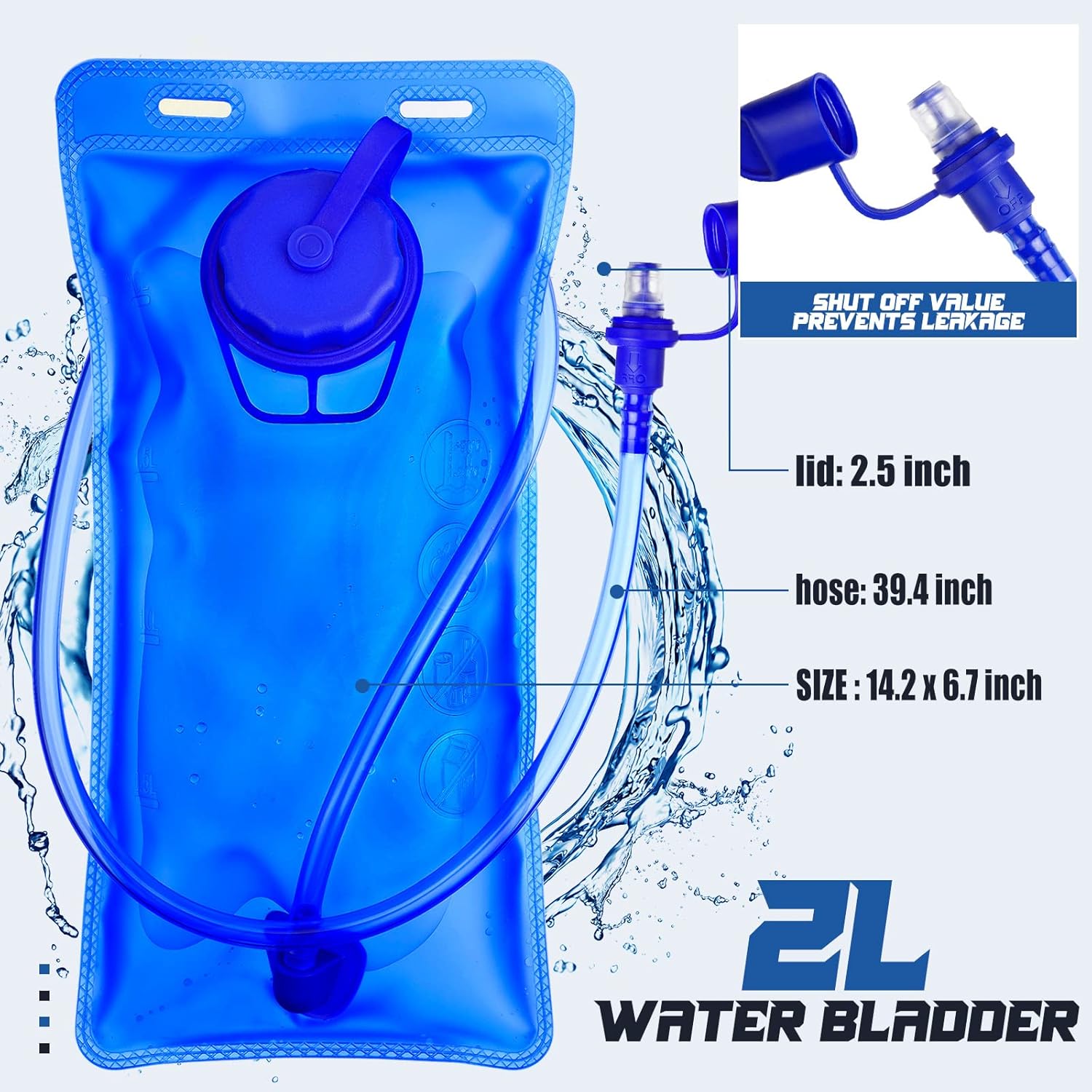 Paquete de 4 mochilas de hidratación con bolsa de agua de 2 L, paquete de hidratación con vejiga de hidratación, senderismo, correr, ciclismo,