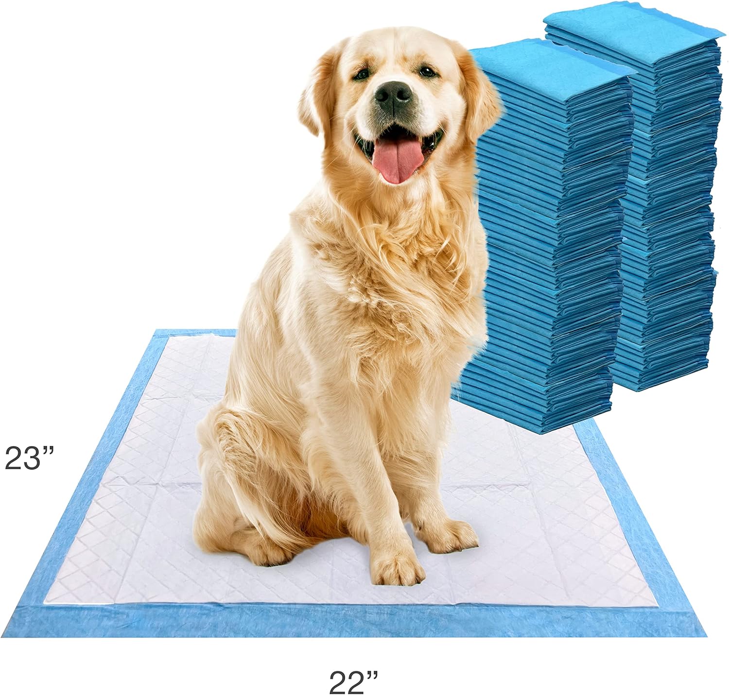 Four Paws Wee-Wee Tapetes entrenadores para perros y cachorros, rendimiento superior, 22 x 23 pulgadas (100 unidades)
