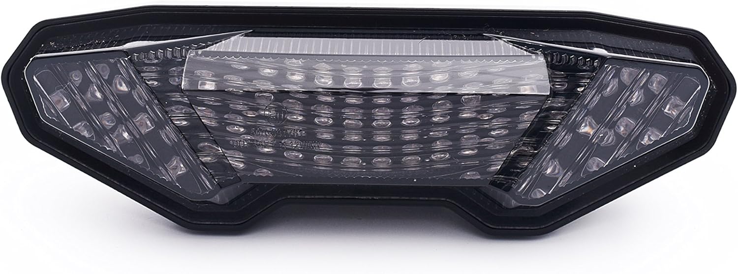 TP – Luz trasera de freno LED de segunda generación para motocicleta, lente ahumada con señal de giro integrada para Yamaha 2017-2020 FZ-10, MT-10,
