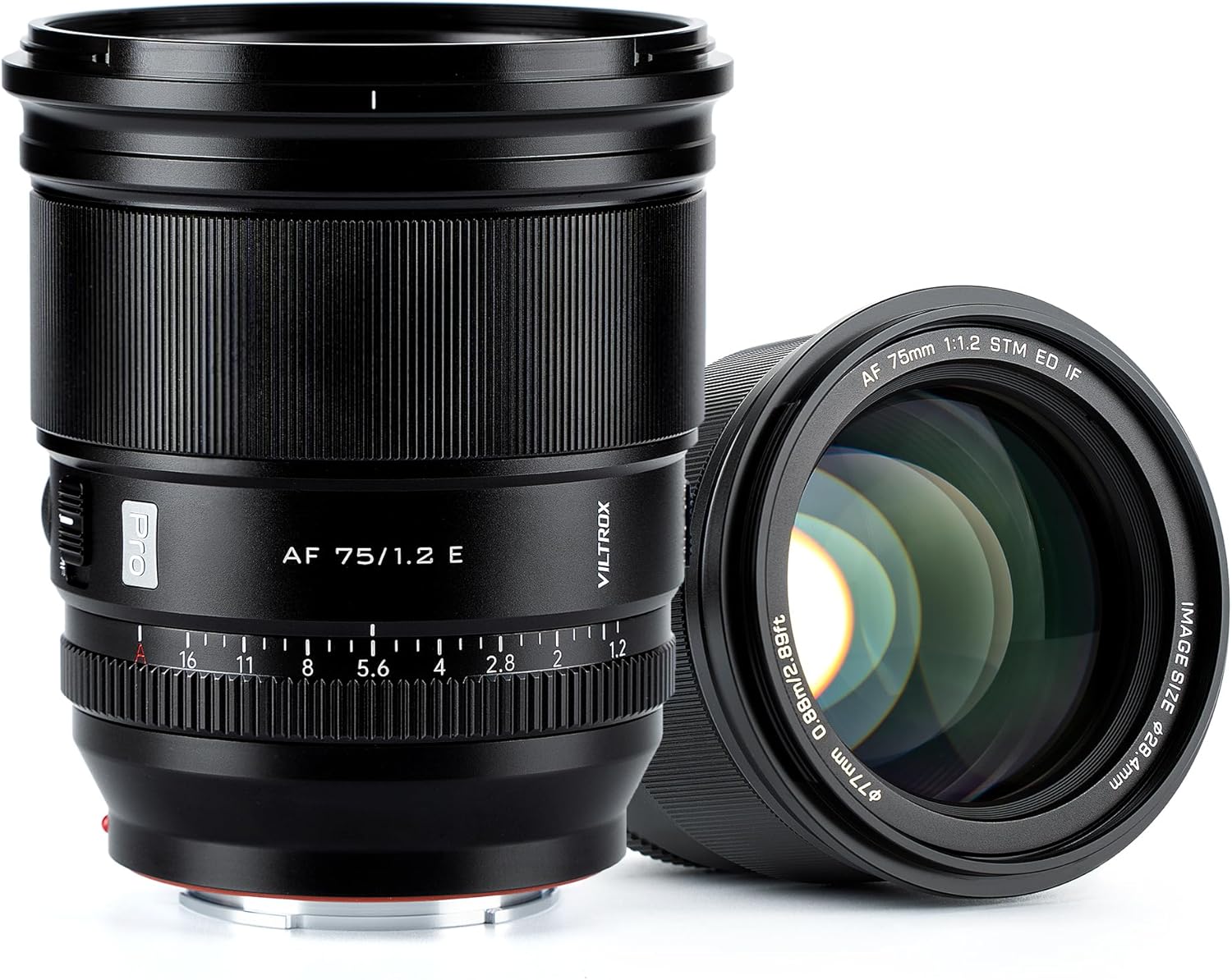 VILTROX Lente EF de 2.953 in f1.2 F1.2 PRO EF para Sony E-Mount Ultra Gran Angular APS-C Auto Focus Prime Lens Compatible con cámaras Sony E-Mount