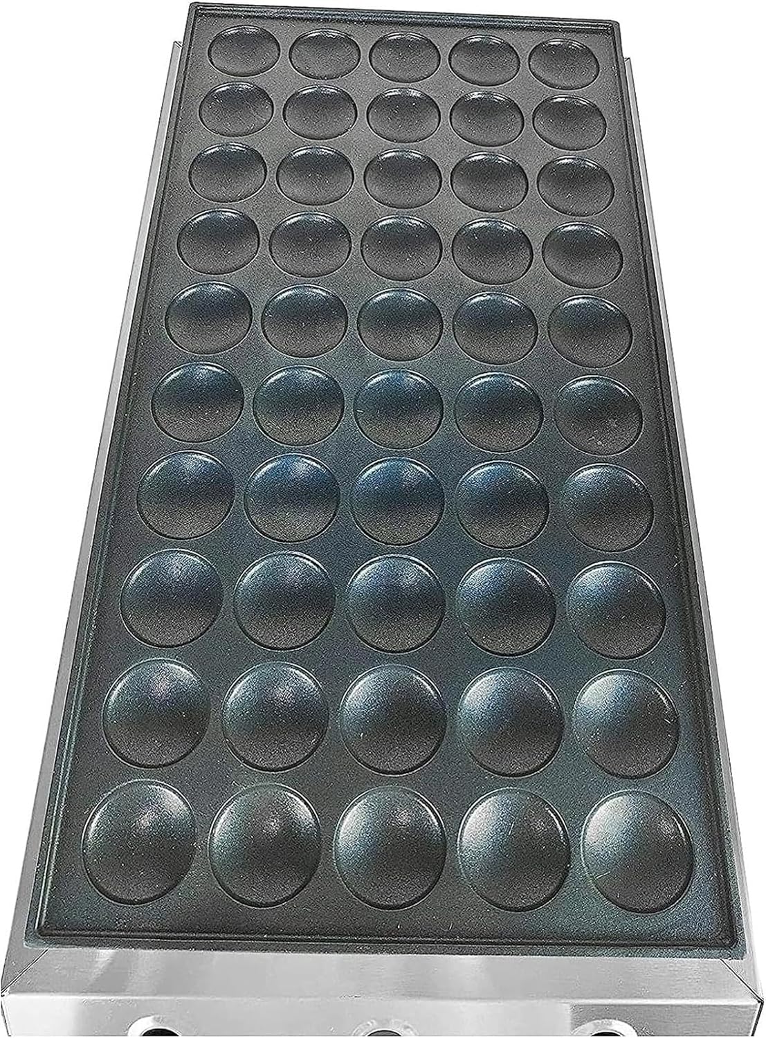 Máquina de hacer gofres antiadherente de gas LPG de 50 agujeros, mini panqueques holandeses, máquina de hierro Takoyaki, sartén para pulpo, bolitas