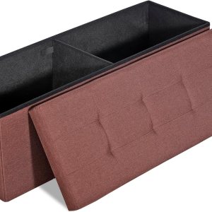 Nova Microdermabrasion Banco de almacenamiento plegable otomano cuadrado de 43 pulgadas, con reposapiés, para dormitorio, sala de estar, soporta Nova Microdermabrasion Banco de almacenamiento plegable otomano cuadrado de 43 pulgadas, con reposapiés, para dormitorio, sala de estar, soporta