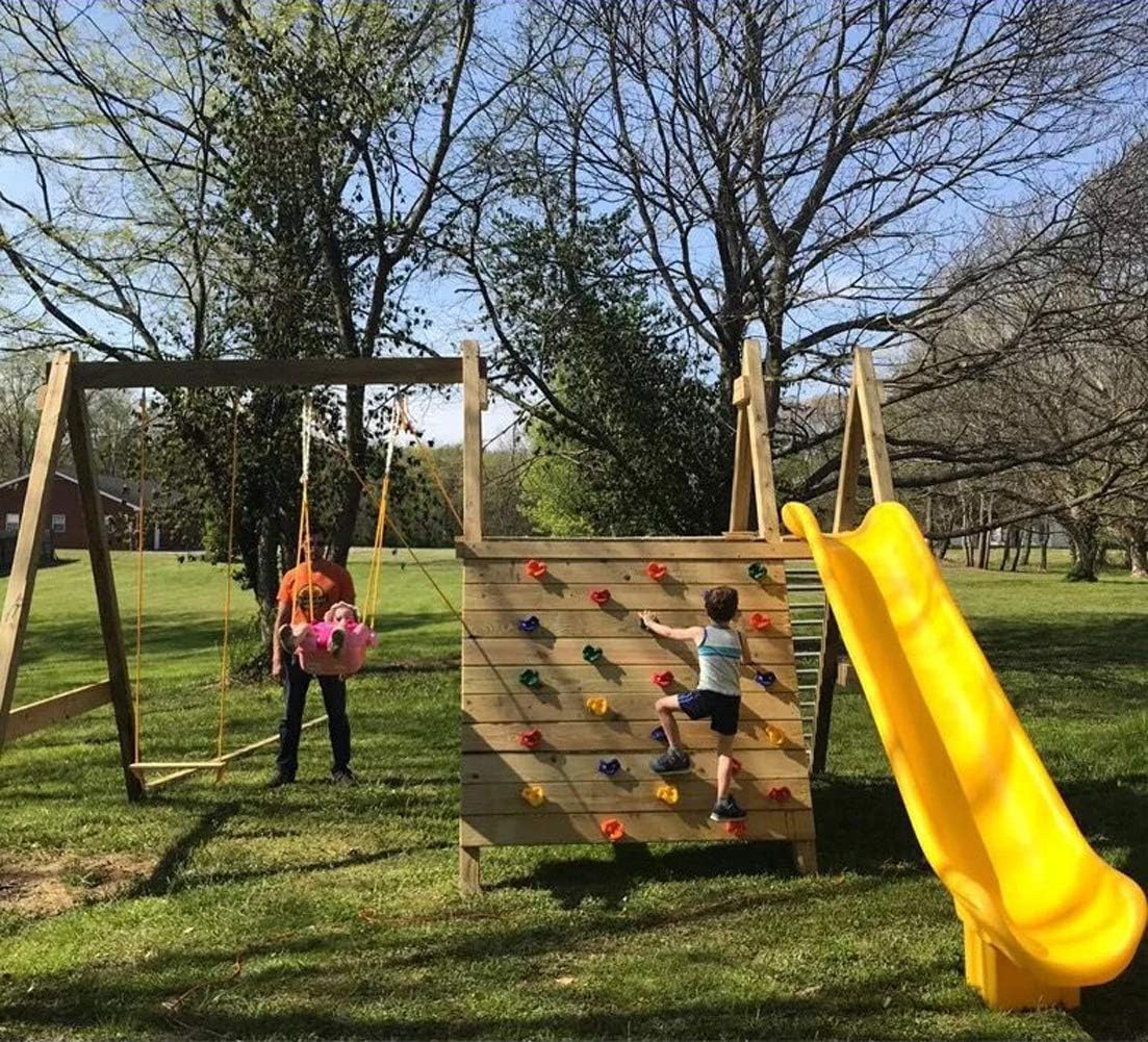 Paquete de 30 unidades multicolor de escalada en roca para niños y adultos, agarres de pared de roca grandes para interior y exterior, juego de