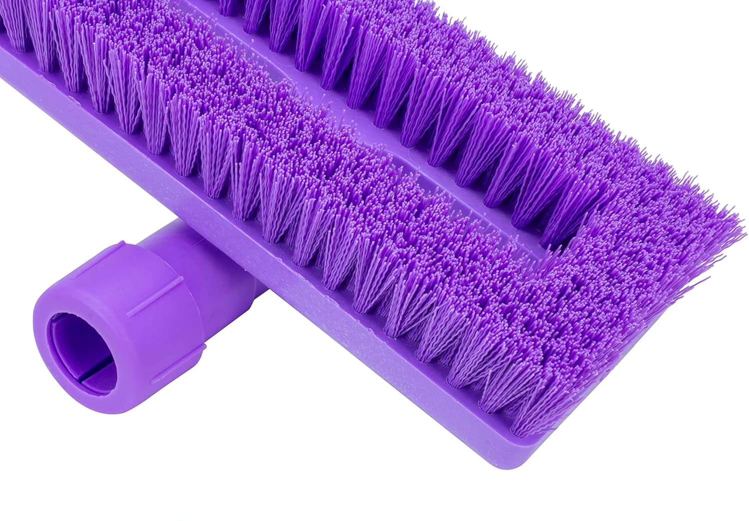 SPARTA 3638831EC68 Cepillo rectangular de poliéster, cepillo de piso, cepillo de limpieza con cabezal giratorio para limpieza, 8 pulgadas, morado