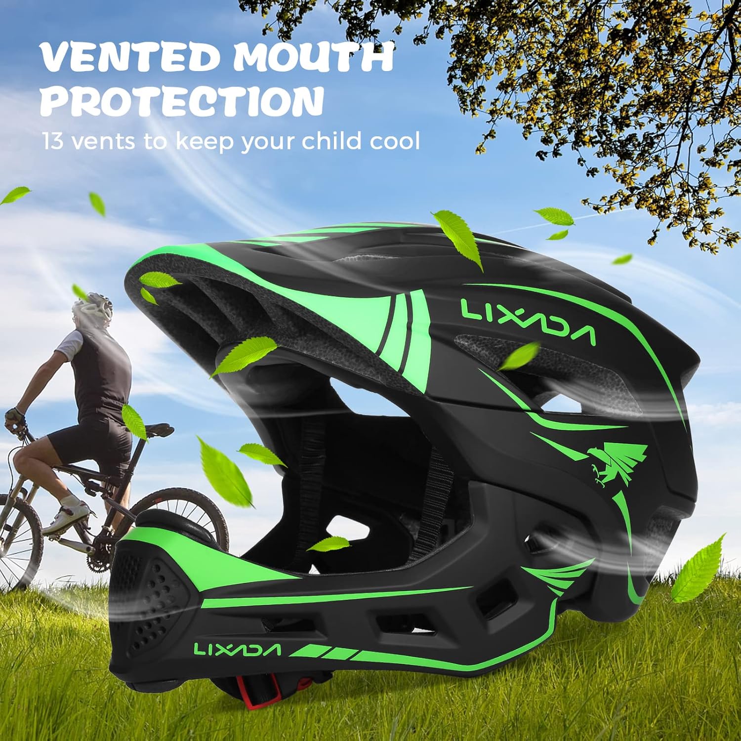 Lixada Casco de ciclismo para niños, casco de ciclismo desmontable ajustable para niños, bicicleta, monopatín, equipo de protección (20.5-22
