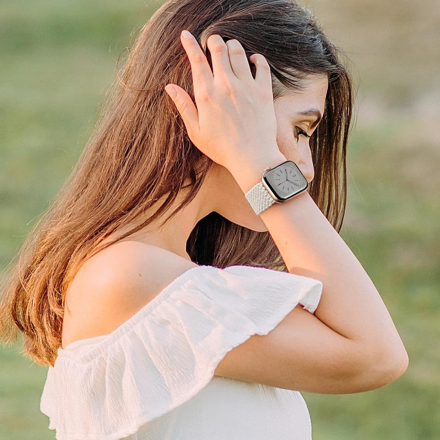 Correa trenzada Solo Loop para Apple Watch Band de 1.575 pulgadas, 1.614 pulgadas, 1.496 pulgadas, 1.732 pulgadas, 1.772 pulgadas, Ultra2 de 1.929