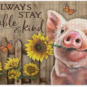 Rompecabezas de animales de 500 piezas para adultos, rompecabezas de cerdo de girasol, rompecabezas de madera de cerdo de girasol, rompecabezas de Rompecabezas de animales de 500 piezas para adultos, rompecabezas de cerdo de girasol, rompecabezas de madera de cerdo de girasol, rompecabezas de
