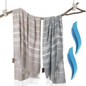 Paquete de 2 toallas de playa turcas para baño, baño, senderismo, para adultos, algodón suave, extra grande, vacaciones de verano, no repelen la Paquete de 2 toallas de playa turcas para baño, baño, senderismo, para adultos, algodón suave, extra grande, vacaciones de verano, no repelen la