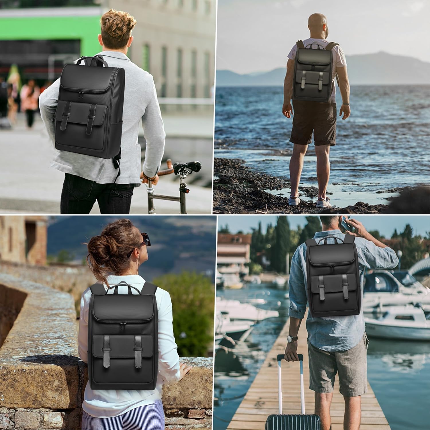 Vintage Laptop Backpack for Men Women 15.6 Inch Travel Backpack for Men Waterproof Business Backpacks Mens College Backpacks Casual Daypacks for