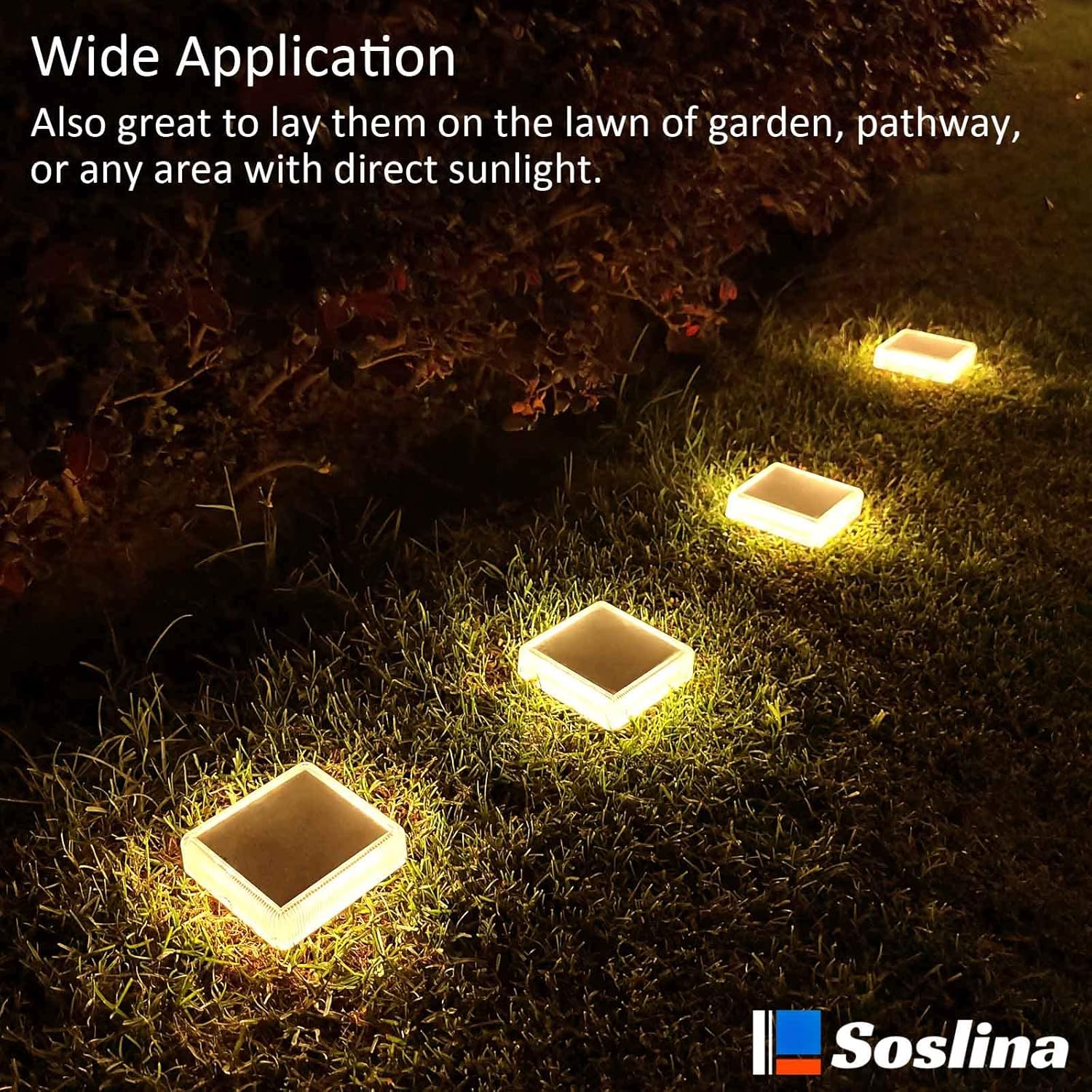 Luces solares para cubierta al aire libre, IP68 impermeables, luces solares para escalones, luces solares de entrada alimentadas por energía solar,