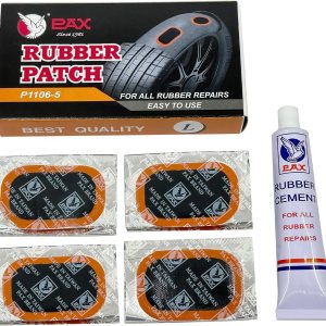 PAX 24 parches de reparación de neumáticos de tubo interior de 1.339 x 2.047 in con cemento de 20 cc, kit de reparación de neumáticos de perforación PAX 24 parches de reparación de neumáticos de tubo interior de 1.339 x 2.047 in con cemento de 20 cc, kit de reparación de neumáticos de perforación