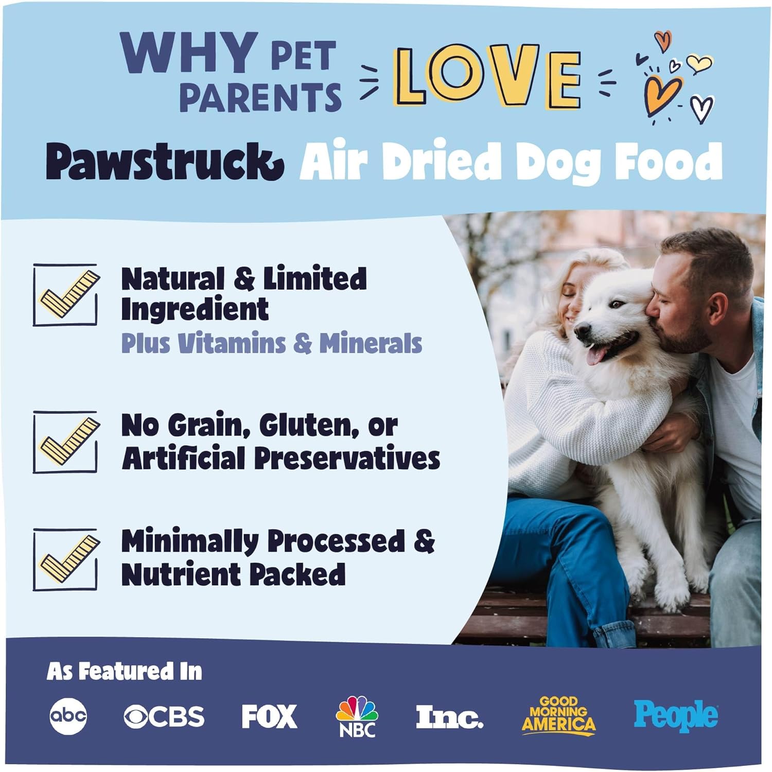 Pawstruck Alimento natural secado al aire para perros con pollo real, sin granos, fabricado en Estados Unidos, sin OMG y recomendado por